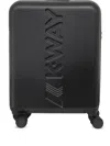 K-way K-air Logo-embossed Four-wheel Cabin Trolley In Black