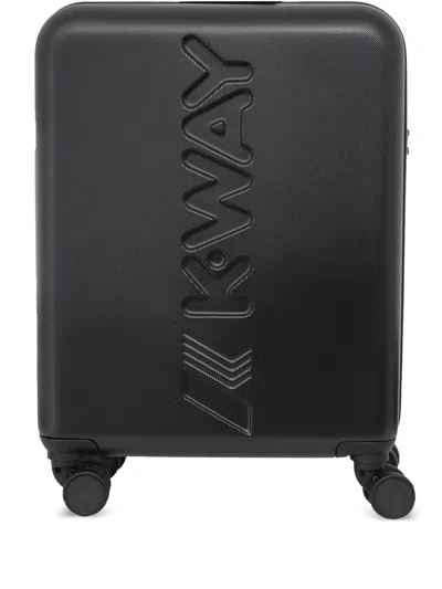 K-way K-air Logo-embossed Four-wheel Cabin Trolley In Black