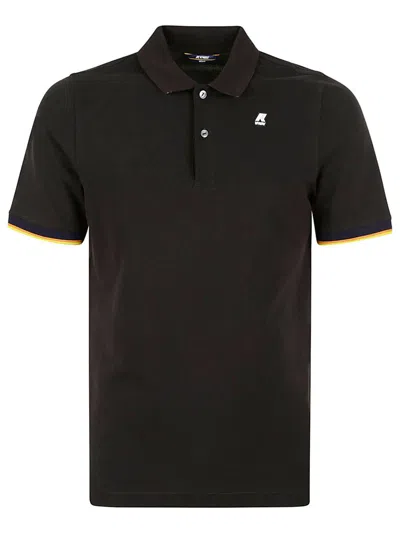 K-way Short-sleeved Polo Shirt Shirt In Black