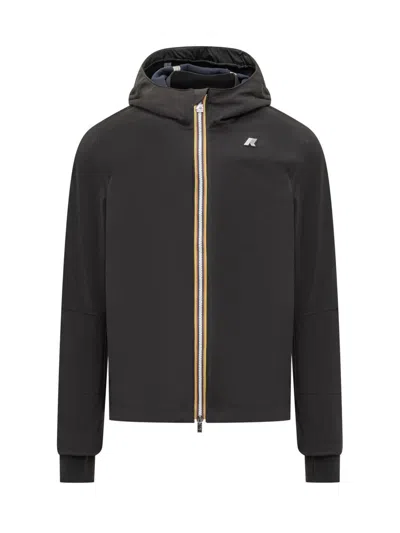 K-way Black Jacket With Hood And Zip