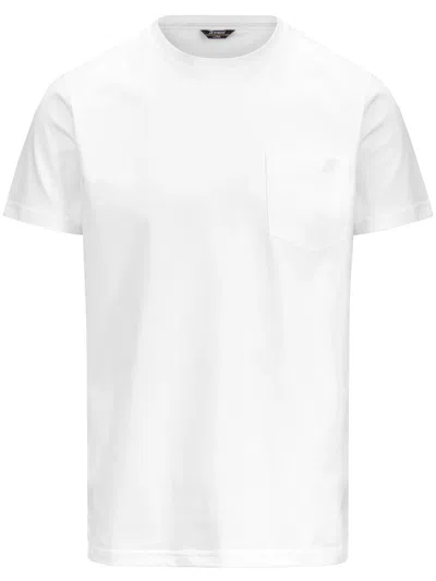 K-way Odom Letitrain Cotton Crew-neck T-shirt In White