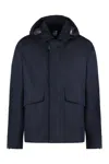 K-way Kaya Cotton-linen Blend Jacket In Blue