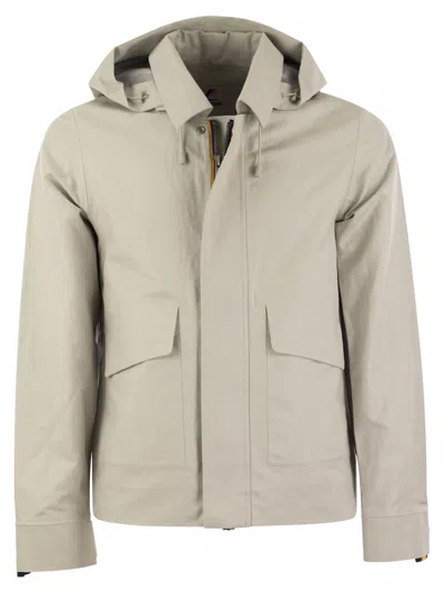 K-way Kaya Linen Blend 2l - Hooded Jacket In Beige