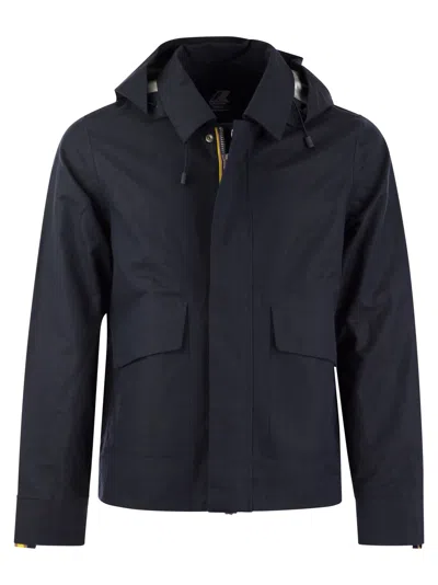 K-way Kaya Linen Blend 2l - Hooded Jacket In Black