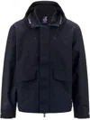 K-way Kaya Cotton-linen Blend Jacket In Blue