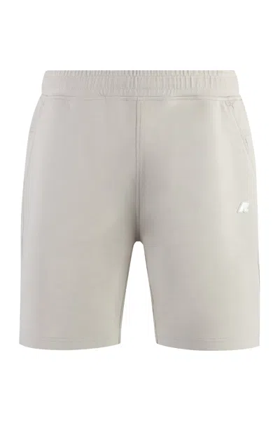 K-way Keny Cotton Bermuda Shorts In Neutral