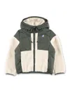K-way Hooded Fleece-paneled Jacket In Multi