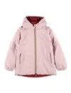 K-way Kid Sophie Thermo Plus Reversible Hooded Down Jacket In Pink