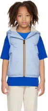 K-way Kids Blue 3.0 Orlan Orsetto Vest In C0b Orsetto Ecru-02y