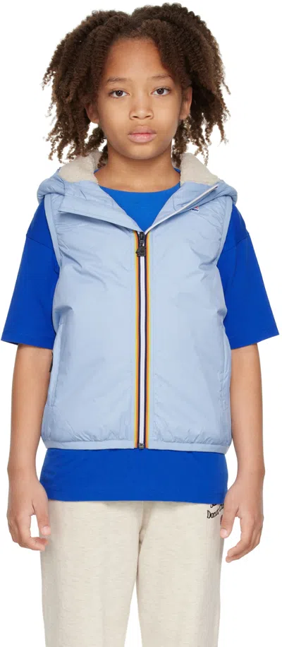 K-way Kids Blue 3.0 Orlan Orsetto Vest In C0b Orsetto Ecru-02y