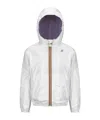 K-way Kids Lily Reversible Zipped Hooded Jacket In White