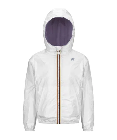 K-way Kids Lily Reversible Zipped Hooded Jacket In White