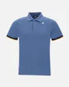K-way Short-sleeved Polo Shirt Shirt In Blue