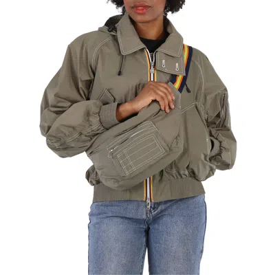 K-way Kway Ladies Green Asa Nylon Bomber Jacket