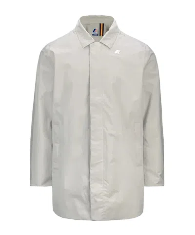 K-way Lapel Casual Jacket In White