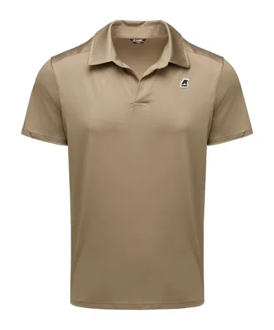 K-way Collared Polo Shirt Short Sleeves In Neutral
