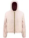 K-way K Way Laurette Plus Reversible Hooded Jacket In Pink & Purple