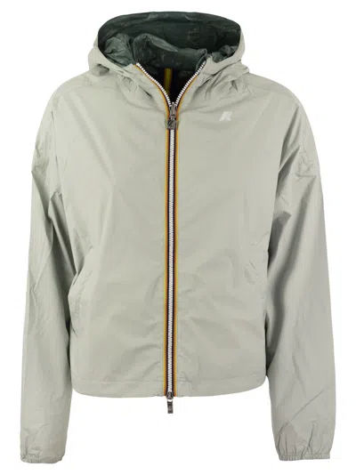 K-way Laurette Plus.2 Reversible Hooded Jacket In Green