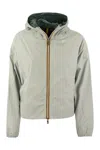K-way Laurette Plus - Reversible Hooded Jacket In Light Green/dark Green