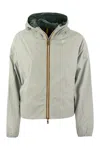 K-way Laurette Plus - Reversible Hooded Jacket In Light Green/dark Green
