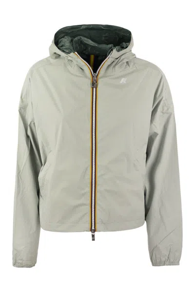 K-way Laurette Plus.2 Reversible Hooded Jacket In Green
