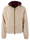 K-way K Way Laurette Plus Reversible Hooded Jacket In Pink Red Dk