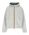 K-way K Way Laurette Plus Reversible Hooded Jacket In White