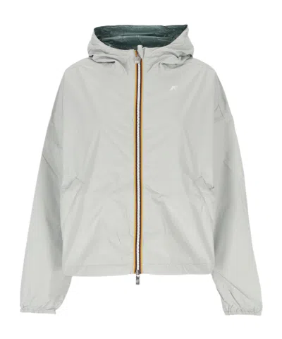K-way Laurette Plus.2 Reversible Hooded Jacket In Green