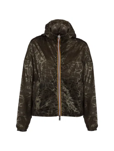 K-way Laurette Super-light Reversible Hooded Jacket In Green
