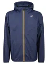 K-way Le Vrai Waterproof Zip Jacket In Blue