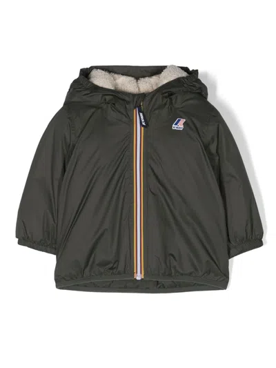 K-way Babies' Le Vrai 3.0 Claude Hooded Jacket In Green