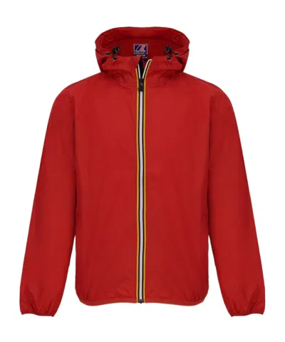 K-way Le Vrai 3.0 Claude Hooded Jacket In Red