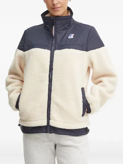 K-WAY LE VRAI 3.0 JILDE ORSETTO FLEECE-PANELLED ZIP-UP JACKET