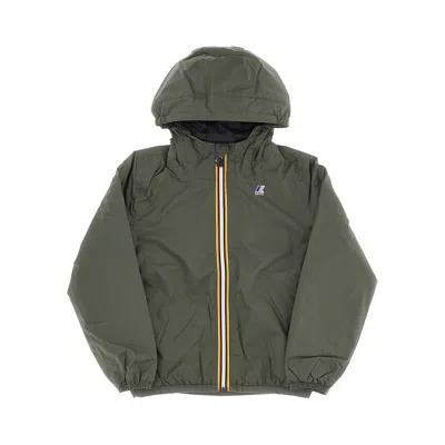 K-way Le Vrai 3.0 Nylon Jacket Kids In Green
