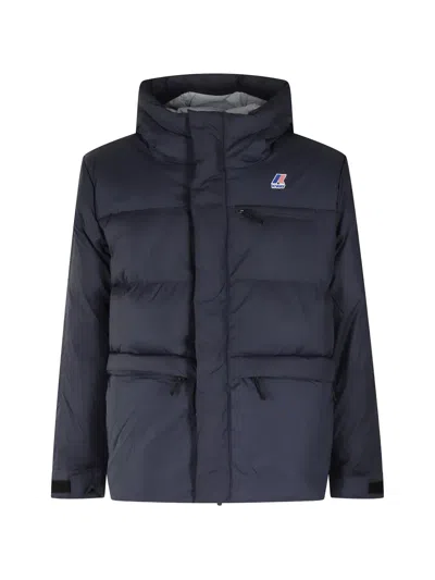 K-way Le Vrai 4.0 Aurele Cotton Jacket In Blue