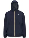 K-way Le Vrai 4.0 Claude Water Repellent Jacket In Blue