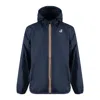 K-way Veste Coupe-vent Le Vrai 3.0 Claude En Nylon In Blue
