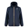 K-way Le Vrai 3.0 Claude Warm Man Jacket Black Size Xxl Polyamide In Blue