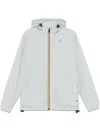 K-way Blue-grey Lightweight Jacket With Front Zip In Blue