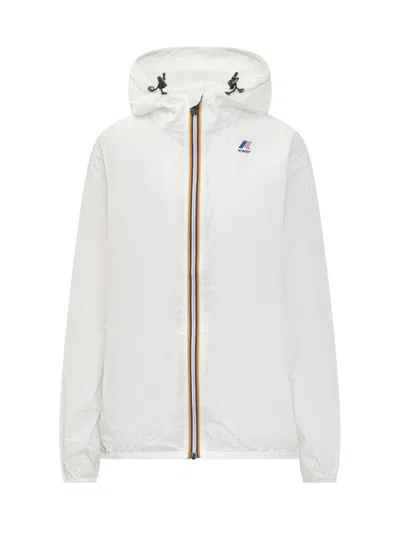 K-way Le Vrai 4.0 Claude Man Jacket Light Grey Size Xxl Polyamide In White