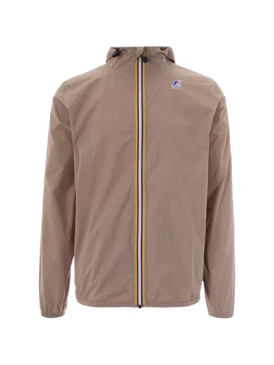 K-way Le Vrai 4.0 Claude Jacket In Beige Taupe In Brown