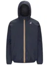 K-way Le Vrai 4.0 Claude Water Repellent Jacket In Blue