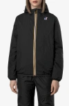 K-way Le Vrai 4.0 Claude Warm Water Repellent Jacket In Black Pure