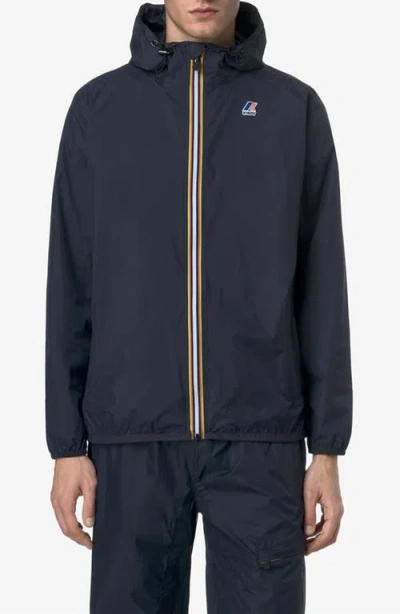 K-way Le Vrai 4.0 Claude Water Repellent Jacket In Blue