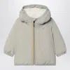 K-way Le Vrai 4.0 Claudine Orsetto Jacket In Green Oak In Gray
