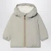 K-way Le Vrai 4.0 Claudine Orsetto Jacket In Green Oak In Gray