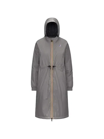K-way Le Vrai 4.0 Drawstring Hooded Coat In Brown