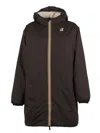 K-way Le Vrai 4.0 Eiffel East Orsett 3/4 Length Down Jacket In Gray