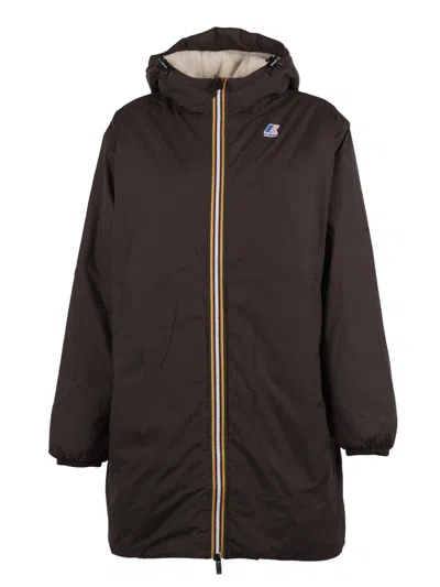 K-way Le Vrai 4.0 Eiffel East Orsett 3/4 Length Down Jacket In Gray