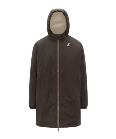 K-way Le Vrai 4.0 Eiffel East Orsetto 3/4 Length Waterproof Jacket In Black